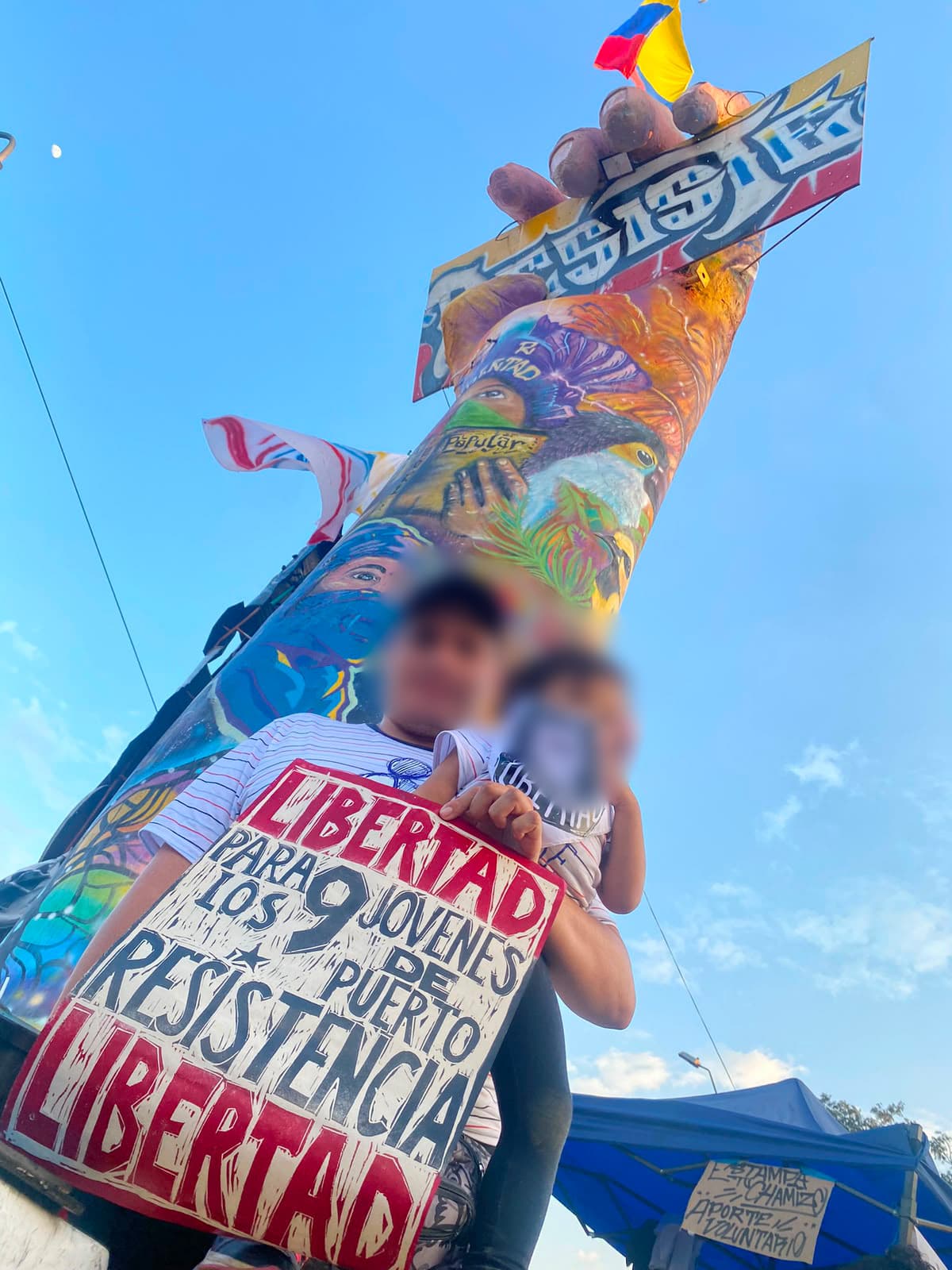 Ataque de la policia en el corredor de Puerto Resistencia
